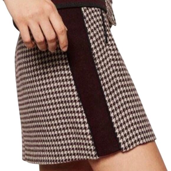 Zara Houndstooth Clueless Schoolgirl Wool Mini Skirt XS - Picture 3 of 10